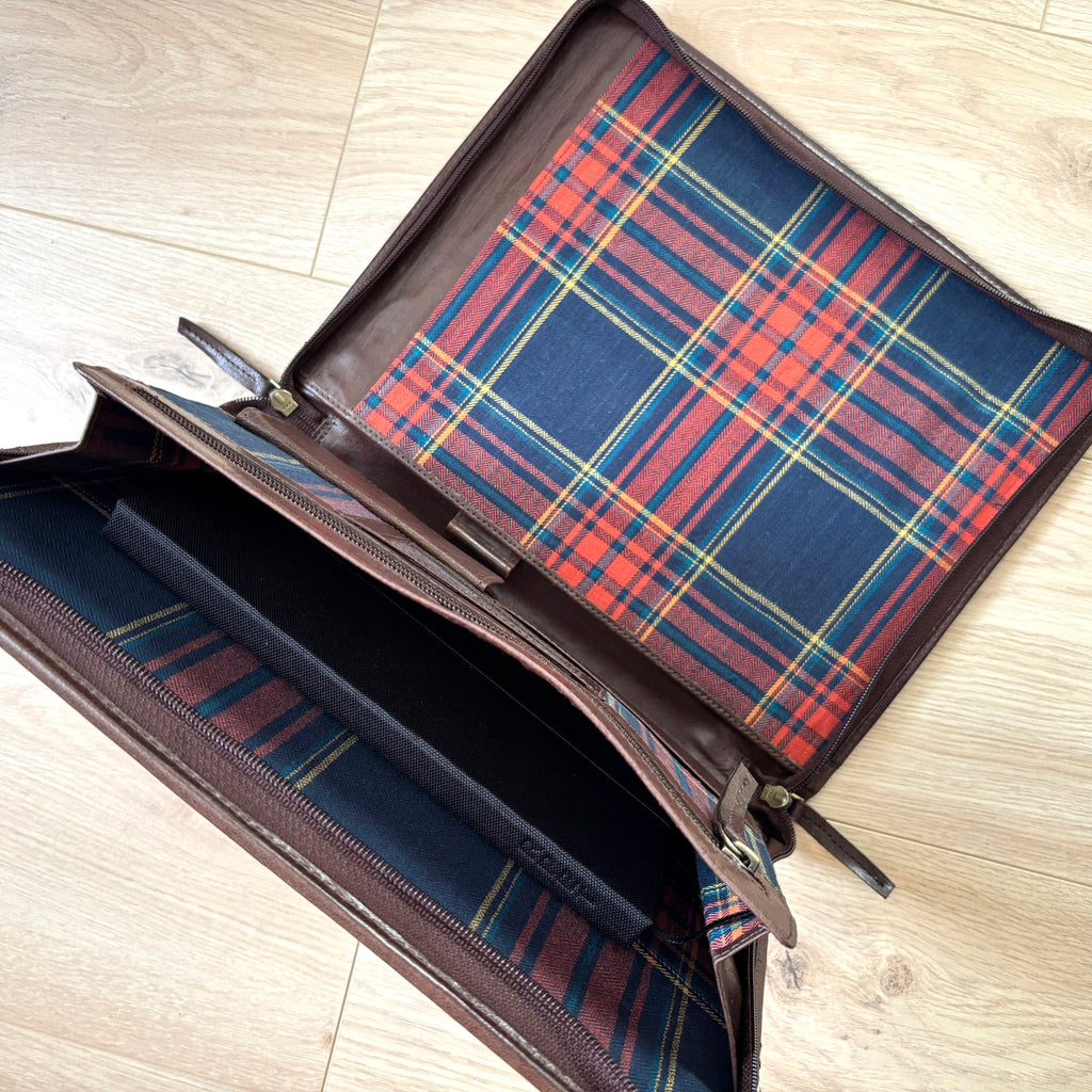 Rowallan Brown Leather Portfolio, A4 Document Holder, Business Case, Business File