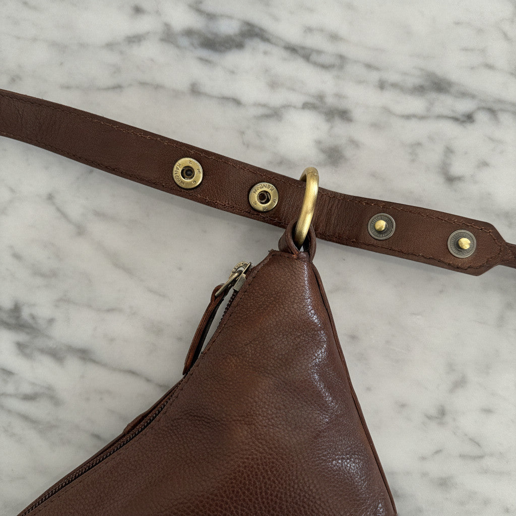 Rowallan Brown Leather Shoulder Bag, Cross Body Bag