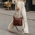 Rowallan Cognac Leather Shoulder Bag, Cross Body Bag
