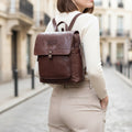 Rowallan Brown Leather Backpack