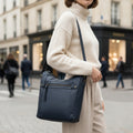 Rowallan Large Navy Leather Cross Body Bag, Shoulder Bag