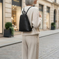 Rowallan Women's Black Leather Backpack