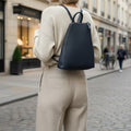 Rowallan Women's Navy Leather Backpack