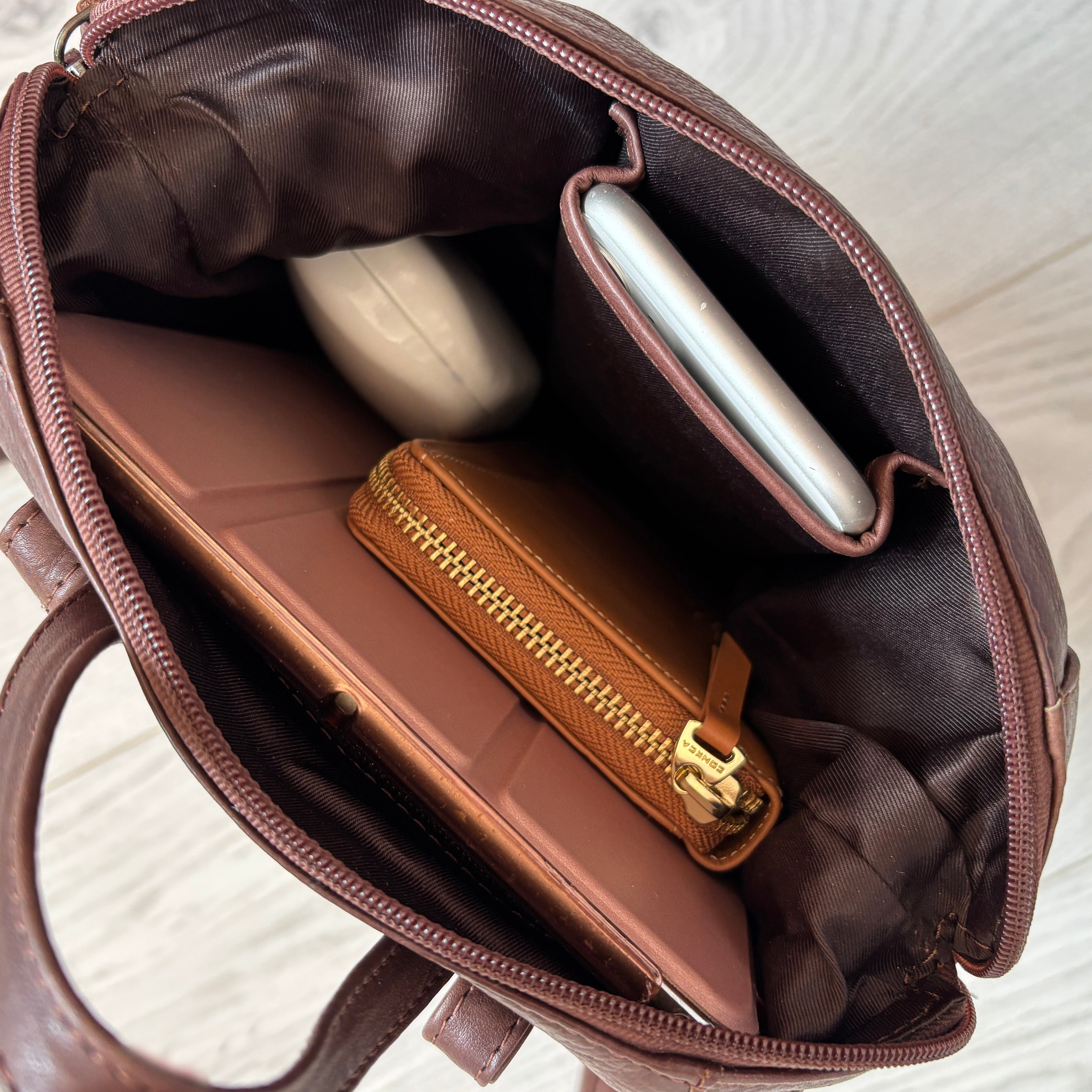 Rowallan Brown Leather Backpack