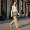 Rowallan Grey Leather Cross Body, Shoulder Bag