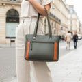 Rowallan Green and Tan Leather Shoulder Bag, Shopper