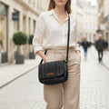 Rowallan Black Leather Cross Body Bag, Shoulder Bag
