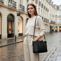 Rowallan Black Leather Cross Body Bag, Grab Bag