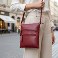 Rowallan Red Leather Shoulder Bag, Cross Body Bag