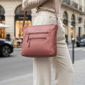 Rowallan Large Pink Leather Shoulder Bag