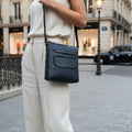 Rowallan Navy Leather Shoulder Bag, Cross Body Bag
