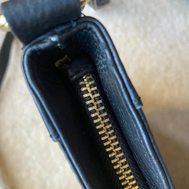 Black Leather Crossbody Bag
