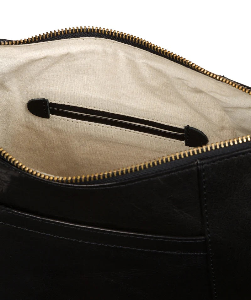 Black Leather Cross Body Bag, Shoulder Bag