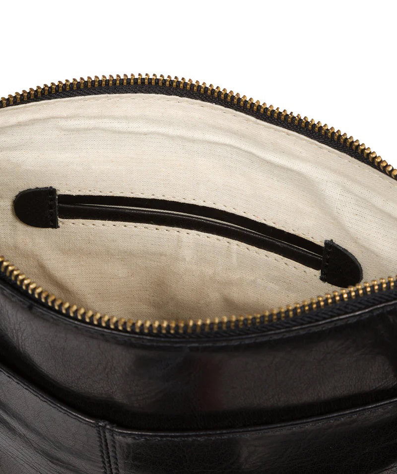 Black Leather Shoulder Bag, Cross Body Bag