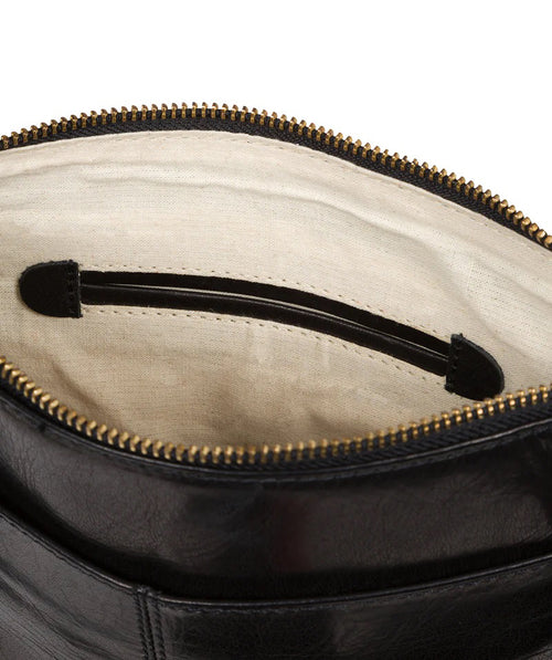 Black Leather Shoulder Bag, Cross Body Bag