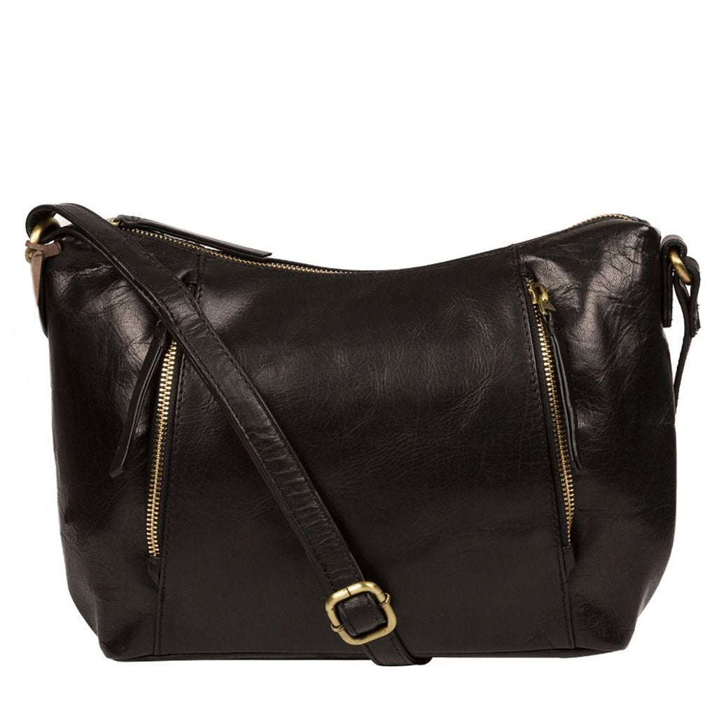 Black Leather Cross Body Bag, Shoulder Bag