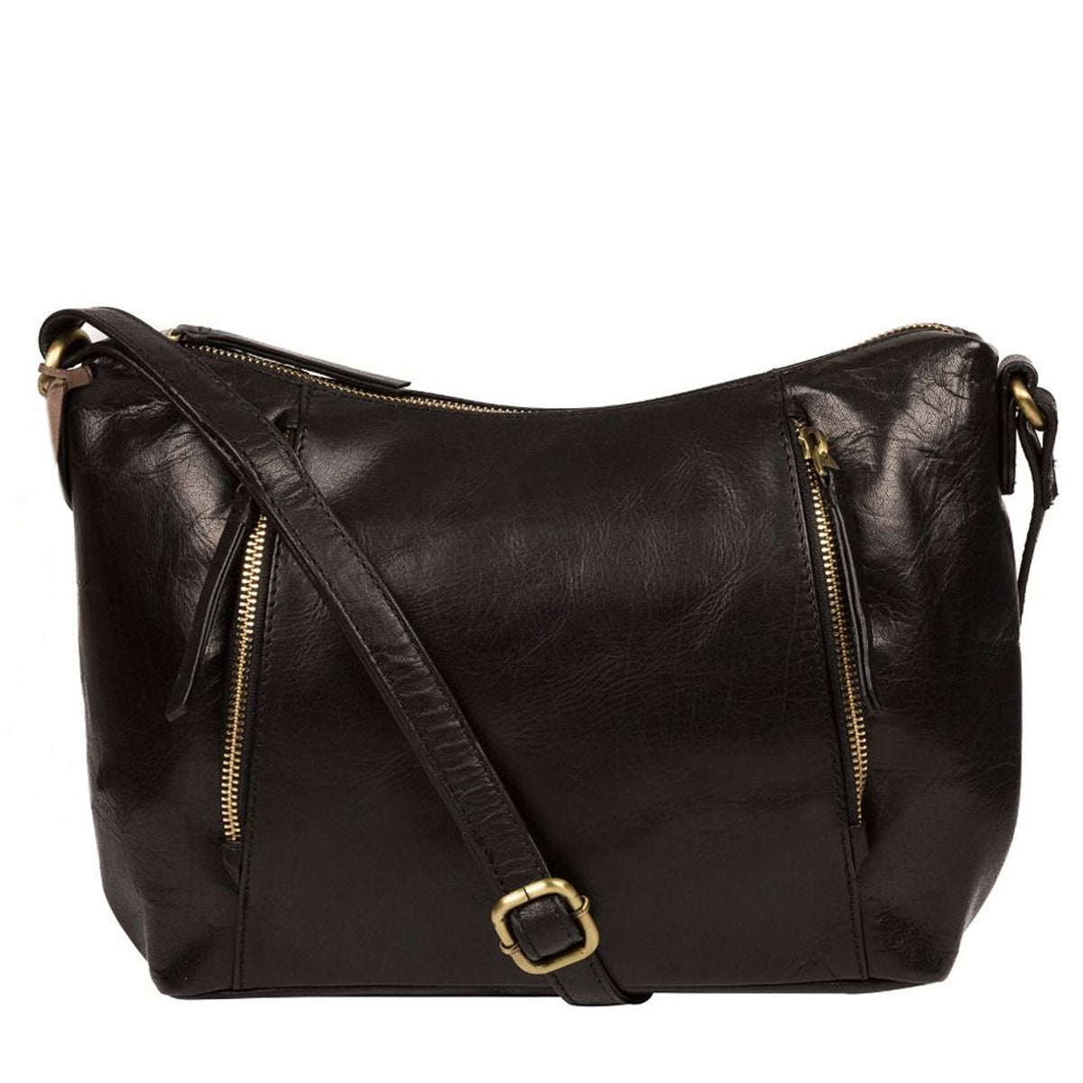 Black Leather Cross Body Bag, Shoulder Bag