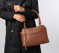 Brown Leather Shoulder Bag, Tote Bag