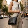 Black Leather Crossbody Bag