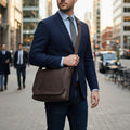 Brown Leather Messenger Bag