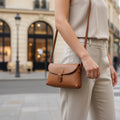 Mini Tan Leather Shoulder Bag, Cross Body Bag