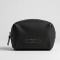 Small Black Leather Make Up Bag