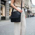 Black Leather Crossbody Bag