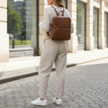Rowallan Tan Leather Backpack