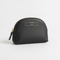 Small Black Leather Make Up Bag