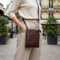 Rowallan Small Brown Leather Cross Body, Shoulder Bag, Travel Bag