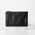 Black Leather Clutch Bag