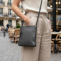 Rowallan Grey Leather Cross Body, Shoulder Bag