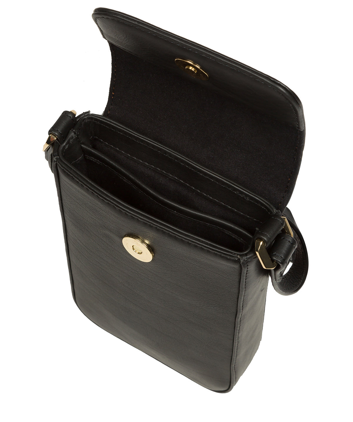 Small Black Leather Shoulder Bag, Cross Body Bag, Travel Bag