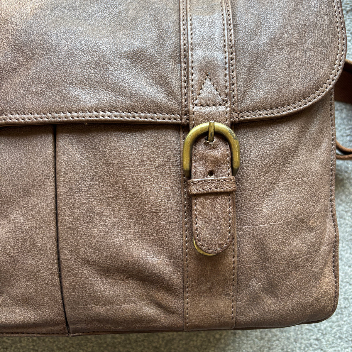 Brown Leather Briefcase, Shoulder Bag