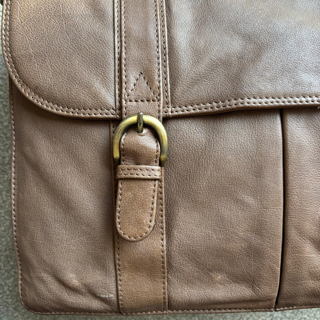 Brown Leather Briefcase, Shoulder Bag