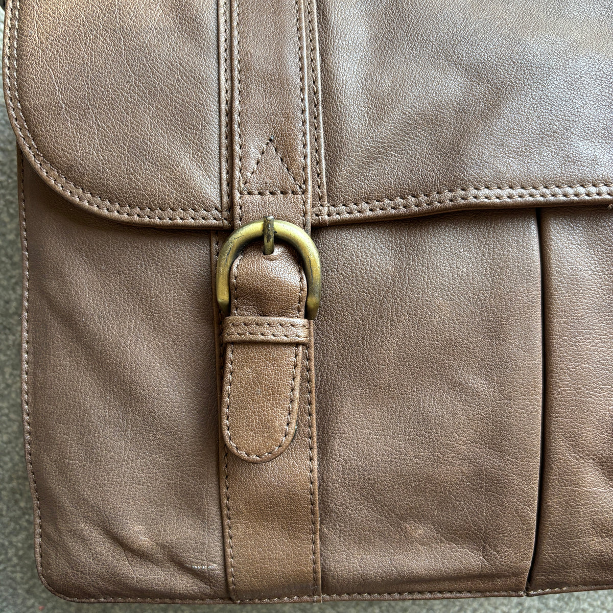 Brown Leather Briefcase, Shoulder Bag