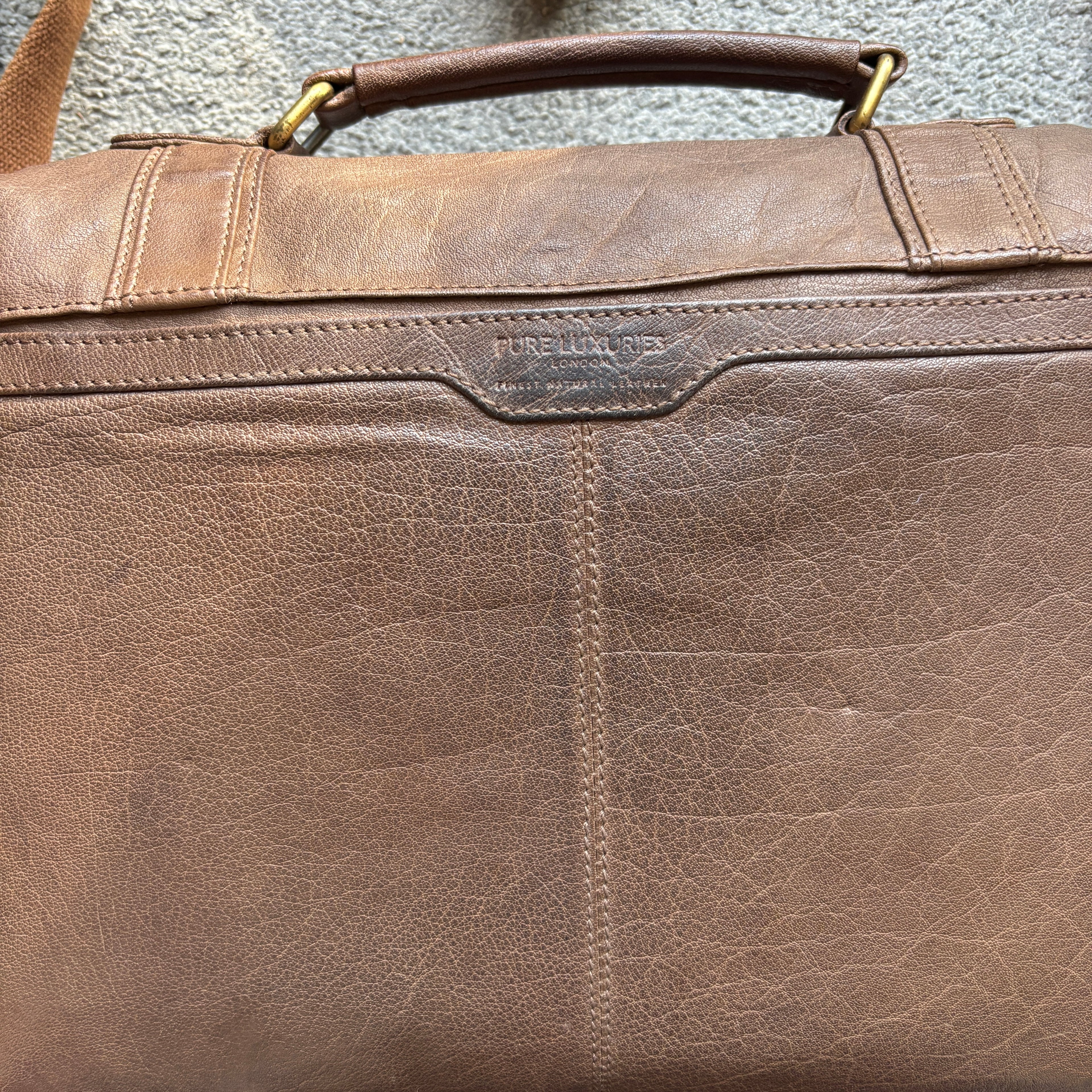 Brown Leather Briefcase, Shoulder Bag