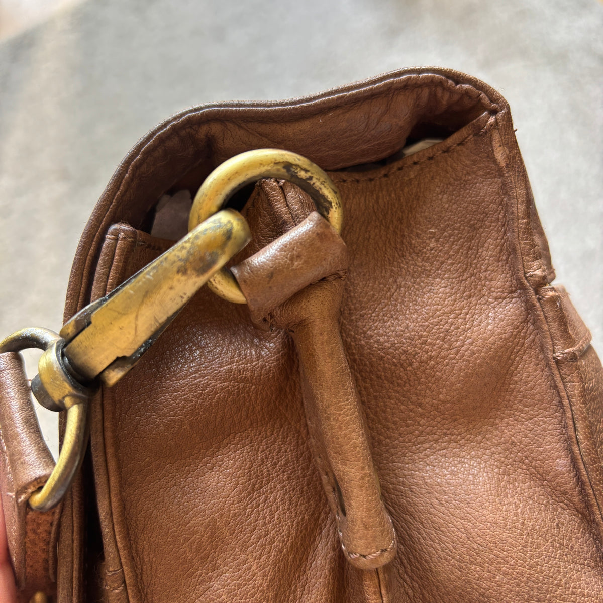Brown Leather Briefcase, Shoulder Bag