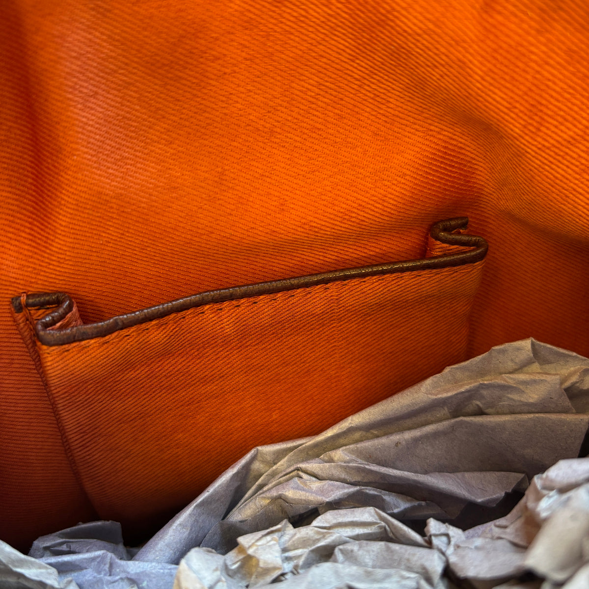 Cognac Leather Messenger Bag