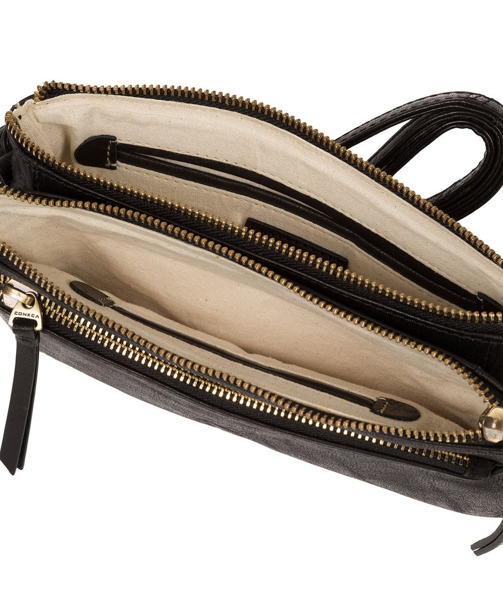 Small Black Leather Cross Body Bag, Shoulder Bag