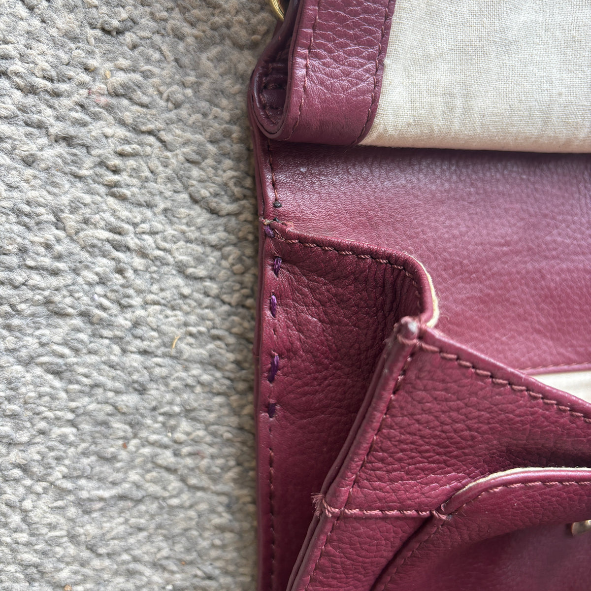 Pomegranate Leather Cross Body Shoulder Bag