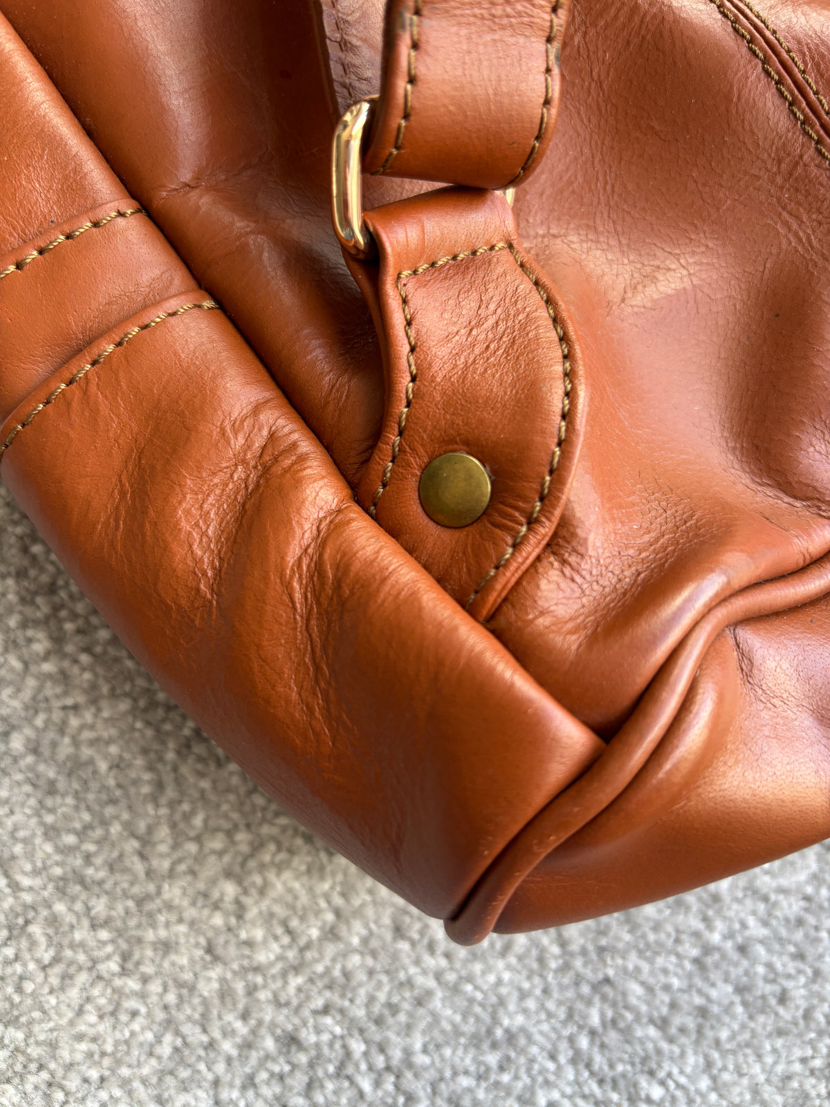 Tan Leather Backpack