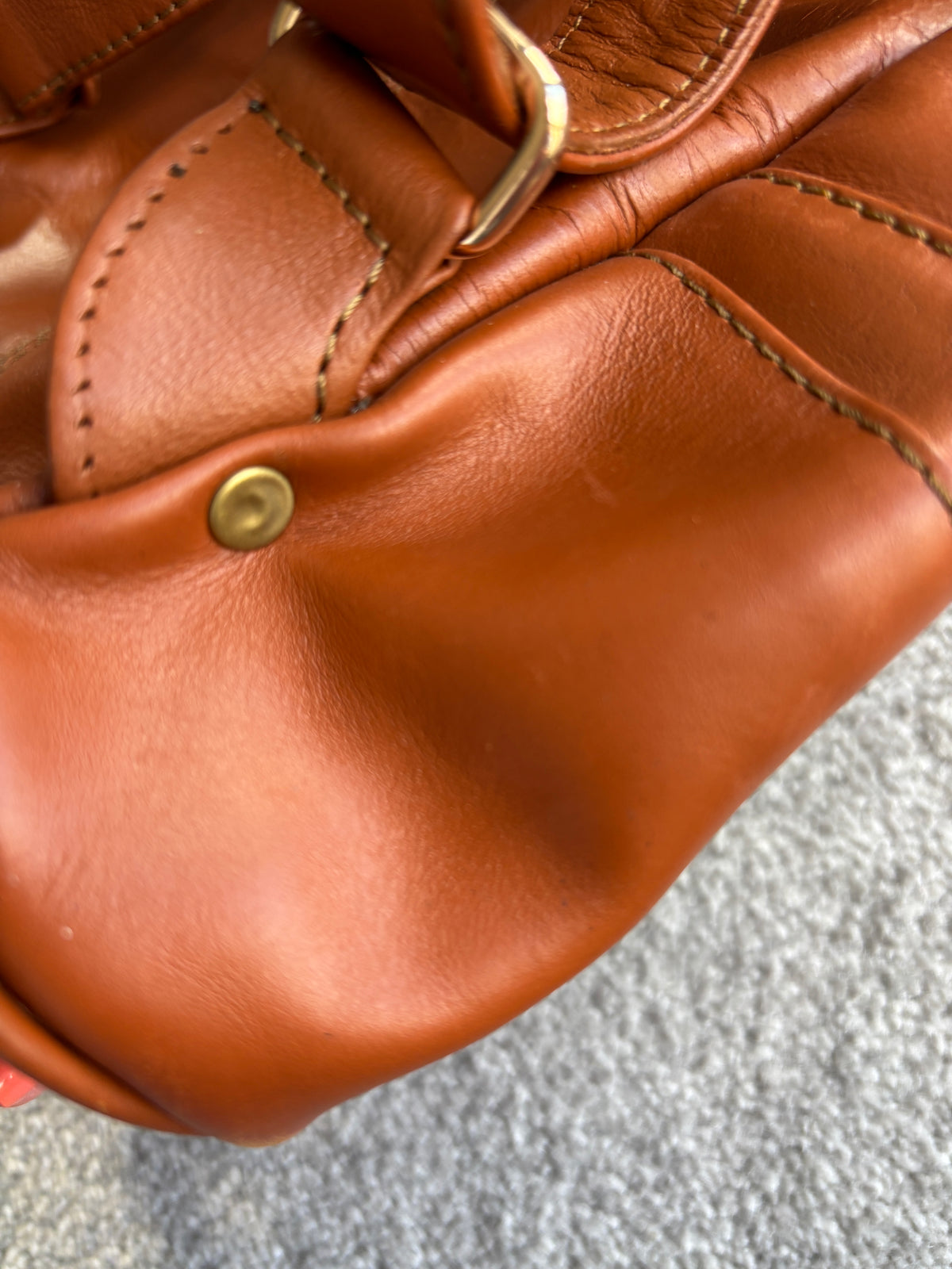 Tan Leather Backpack
