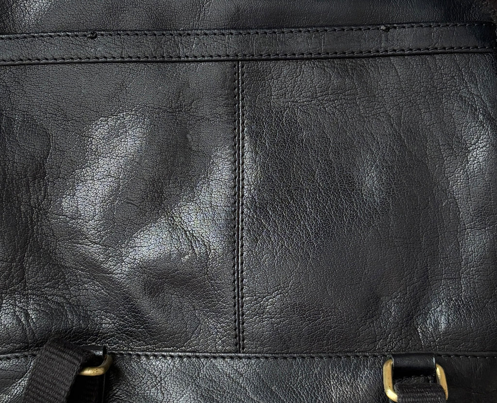Black Leather Backpack