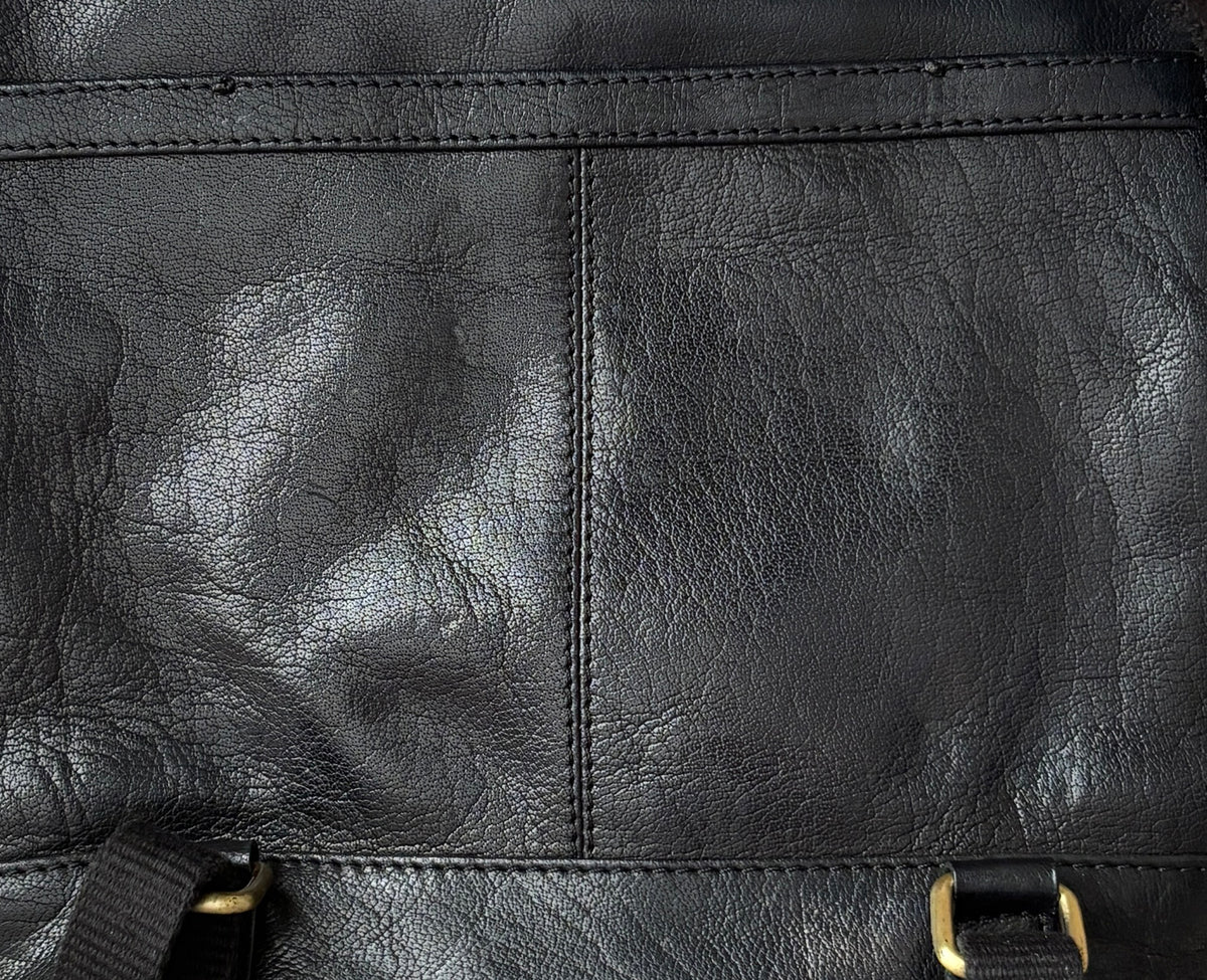 Black Leather Backpack