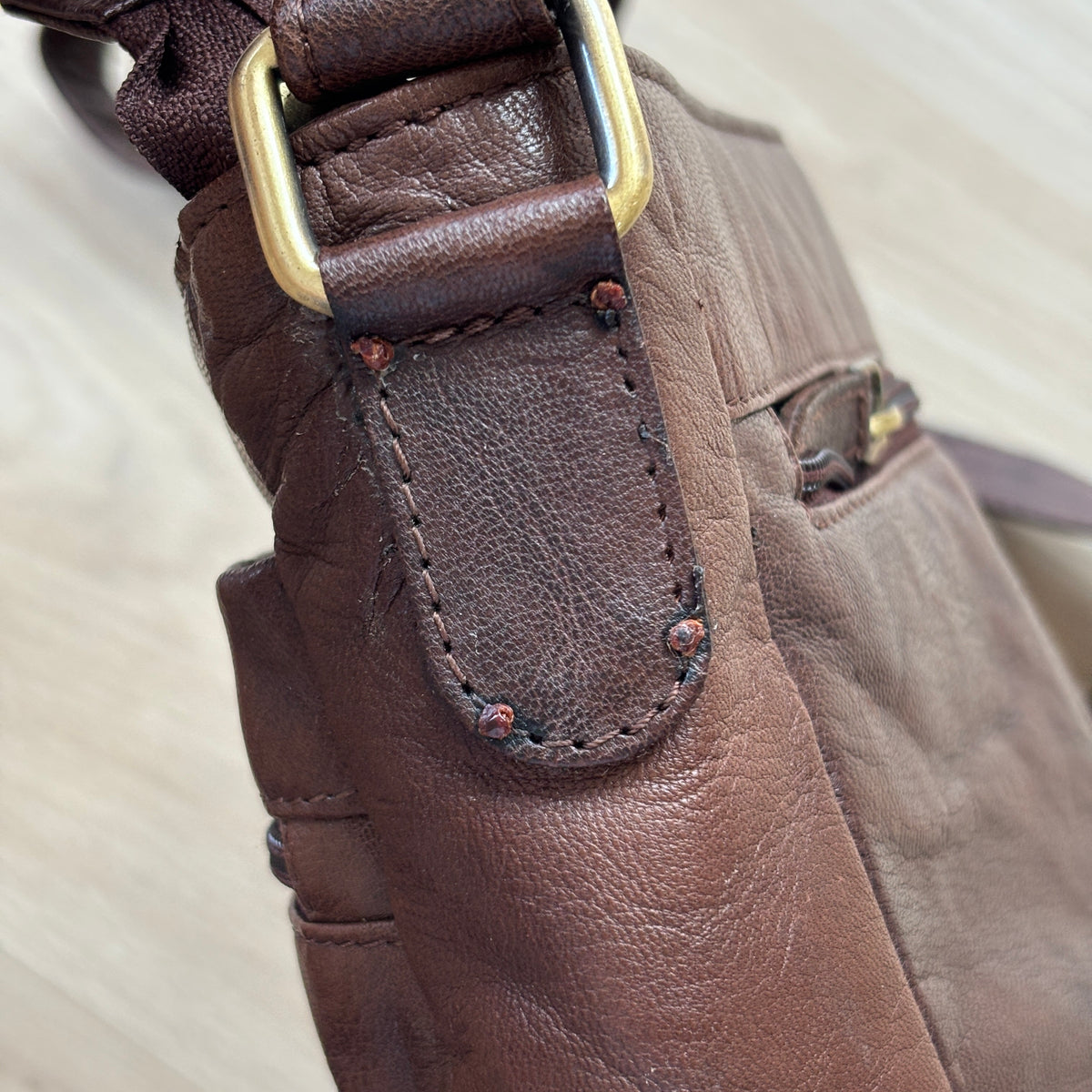 Large Rowallan Brown Leather Shoulder Bag, Cross Body Bag, Travel Bag