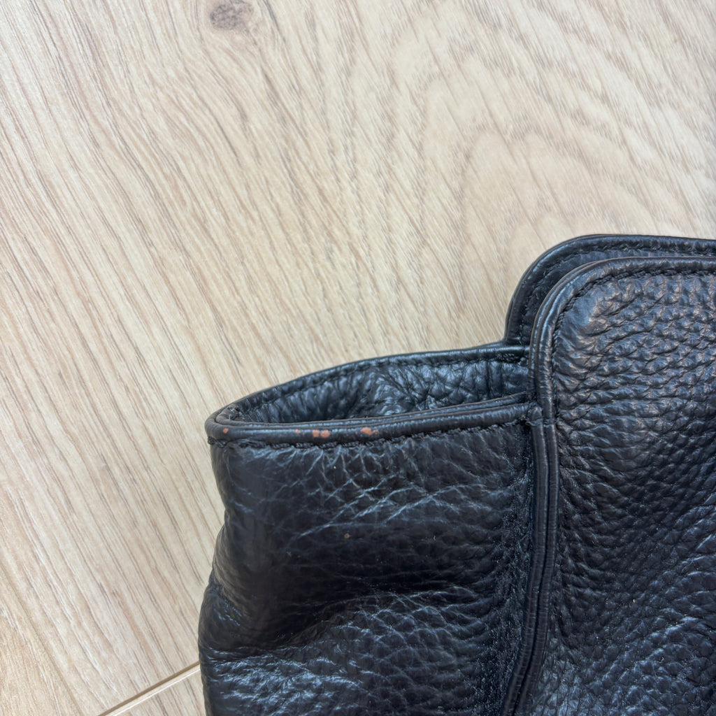 Large Black Leather Shoulder Bag