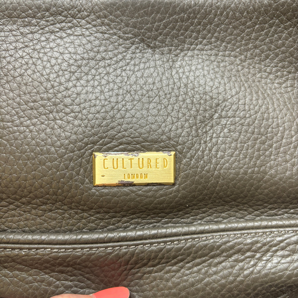 Olive Green Leather Crossbody, Shoulder Bag