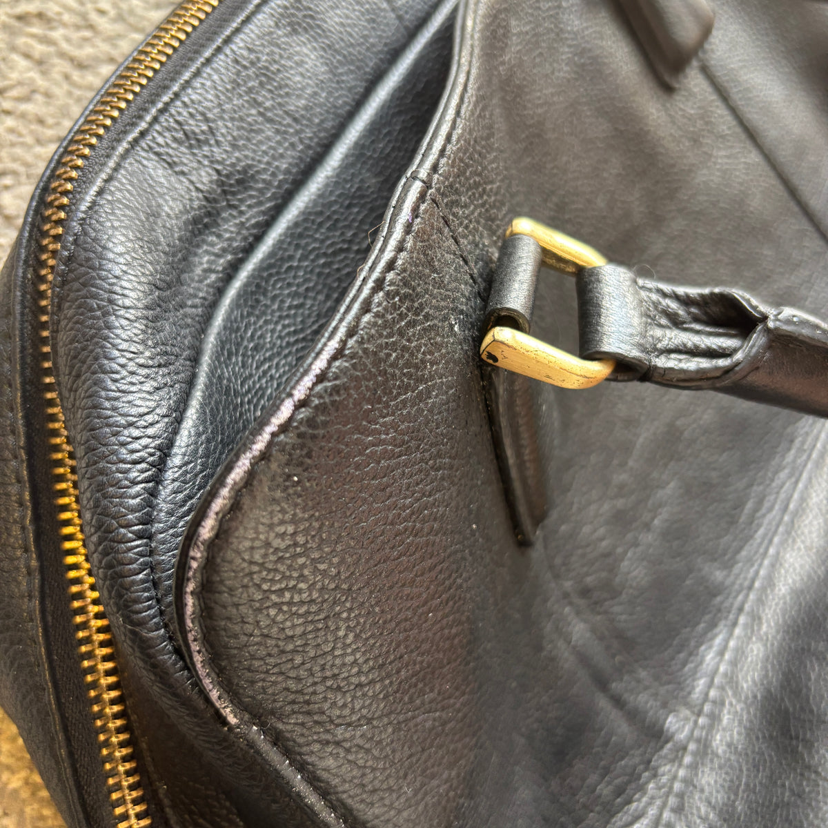 Black Leather Shoulder Bag, Handbag, Leather Tote