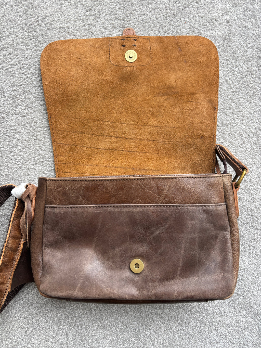 Rowallan Brown Leather Crossbody Handbag, Shoulder Bag